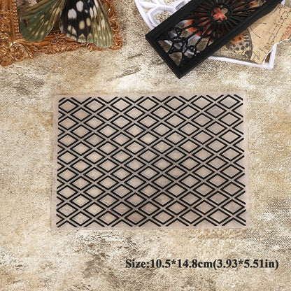 JIANWU Vintage Lace Flower Border Landscape material collage Plastic Embossed Concave Convex Plate Creative  Journal Stationery