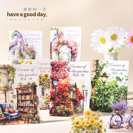 JIANQI 30 pcs Garden corner Decorative PVC Flowers Stickers Scrapbooking Label Diary Stationery Album Phone Cup Journal Planner