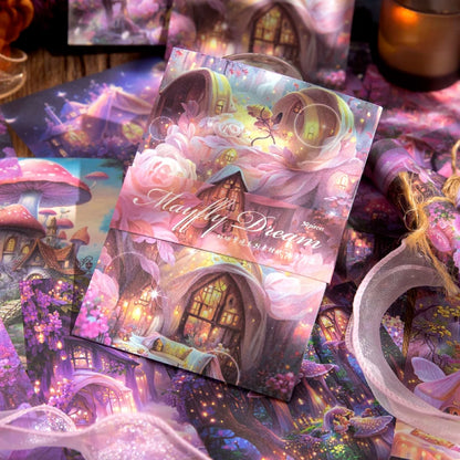 JIANQI 30pcs Vintage Dream Forest Scene Craft Material paper DIY Stationery Collage Scrapbooking for hand made Background Paper