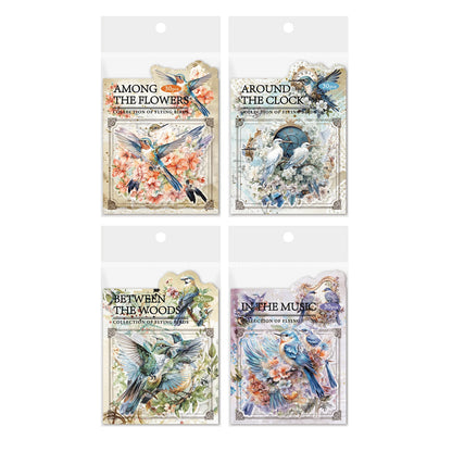 JIANQI 30pcs/pack PET Bird Theme Stickers DIY Scrapbooking Art Collage Photo Album Planner Decor Materials Sticker Stationery