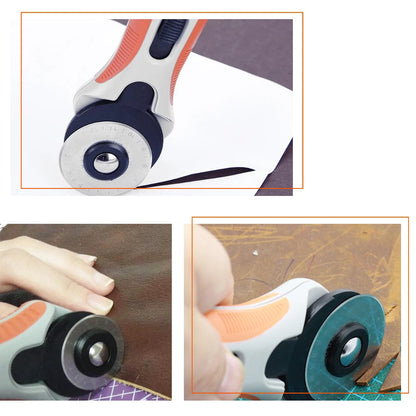 45mm Patchwork Roller Wheel Knife Cloth Cutting Knife Leather Paper Fabric Craft Fabrics Rotary Cutter Sewing Accessories