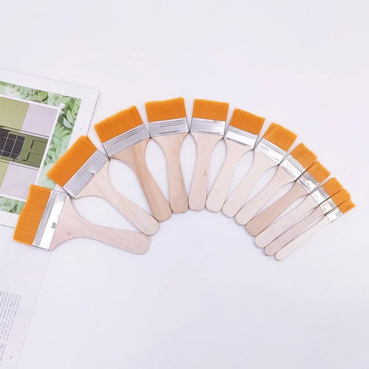 12pcs/set  Nylon Paint Brushes Set for Acrylic Oil Drawing Watercolor Wooden Painting Brush Tools Art Supplies