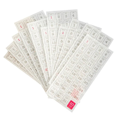 JIANQI Calendar Sticker 365 day date Stick Labels Decorative Scrapbooking Diary Album Planner hand made Collage material