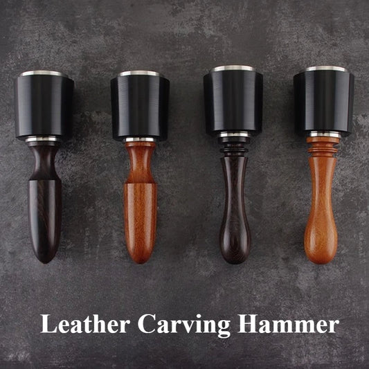 Wooden Handle Nylon Head Leather Carving Vertical Hammer DIY Handwork Making Leather Backpack/purse Punch Hardware Mounting Tool