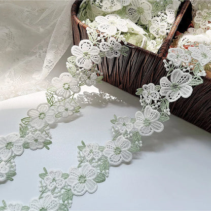 1Yard Pink Lace Fabric Ribbon DIY Lace Accessories Skirt Curtain Ornament