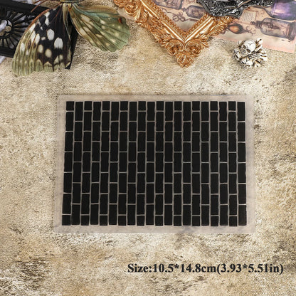 JIANWU Vintage Lace Flower Border Landscape material collage Plastic Embossed Concave Convex Plate Creative  Journal Stationery