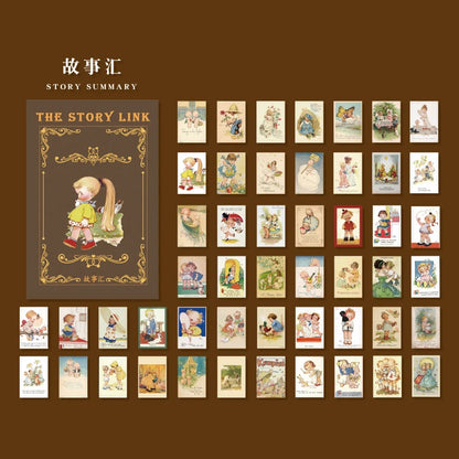JIANQI 50pcs Vintage Paper for Phone Deco Retro Stationery Supplies Litmus Paper Bullet Journaling Label Scrapbooking Material