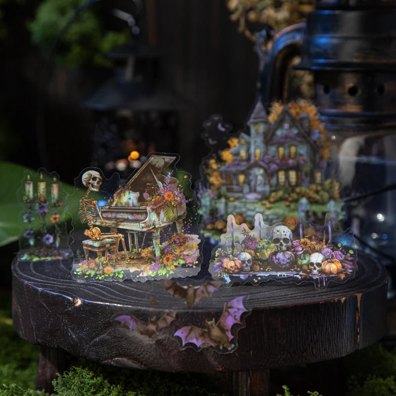 JIANQI 25 pcs Enchanted Forest Series PET material Decorative sticker Diary Album Scrapbooking material Junk Journal Supplies
