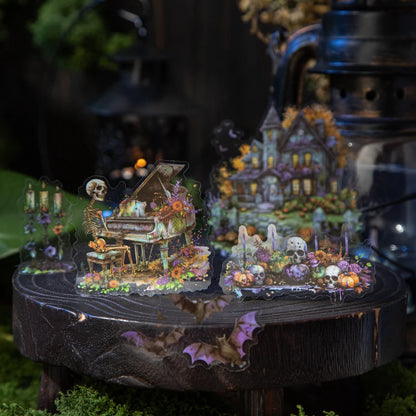 JIANQI 25 pcs Enchanted Forest Series PET material Decorative sticker Diary Album Scrapbooking material Junk Journal Supplies