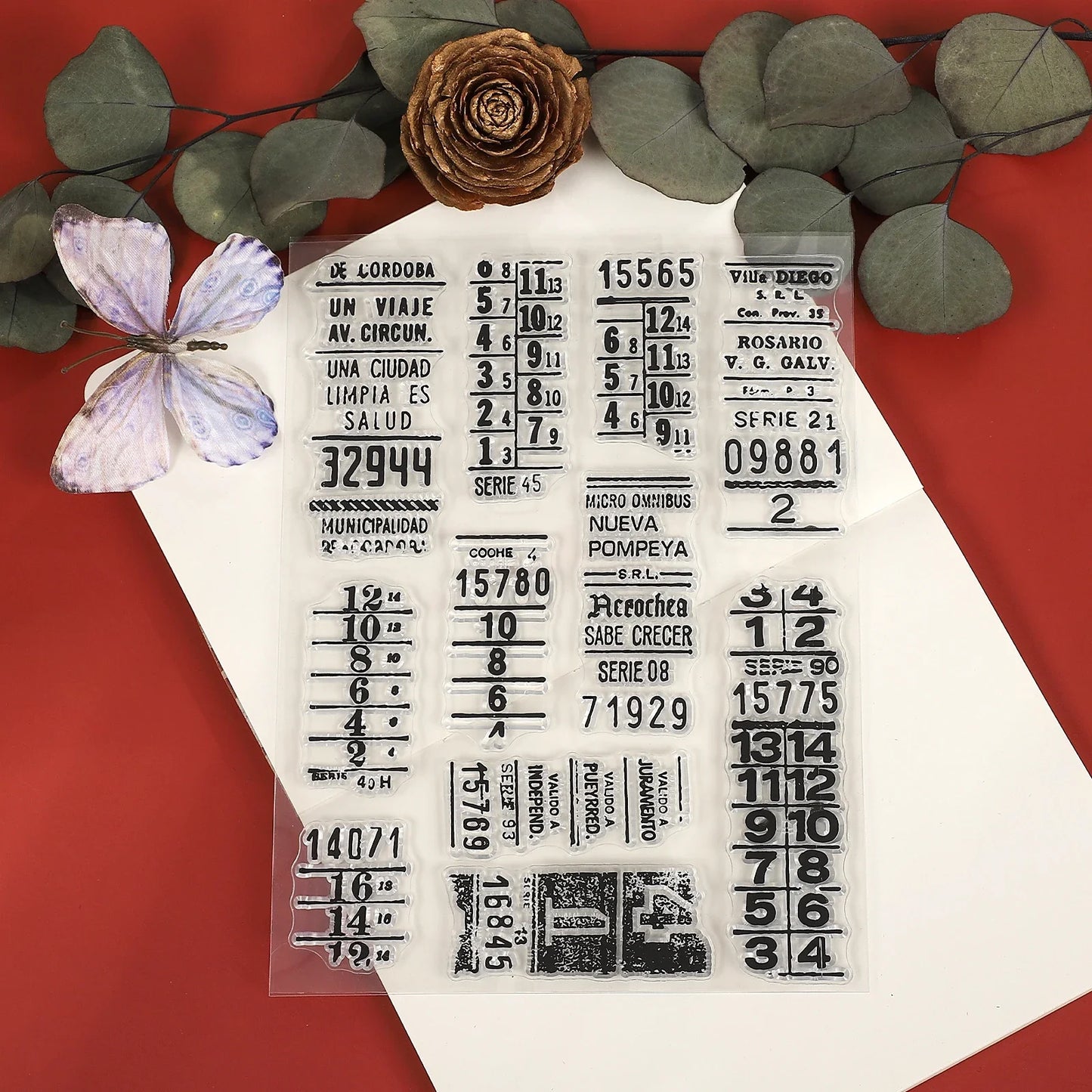 JIANWU Vintage Mushroom Digital Watermark Landscape Material Collage Transparent Silicone Stamp Creative DIY Journal Stationery