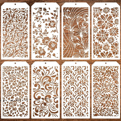 JIANWU Multifunctional Vintage Hollow Pattern Plastic Painting Material Template Creative Journal Student Supplies Stationery