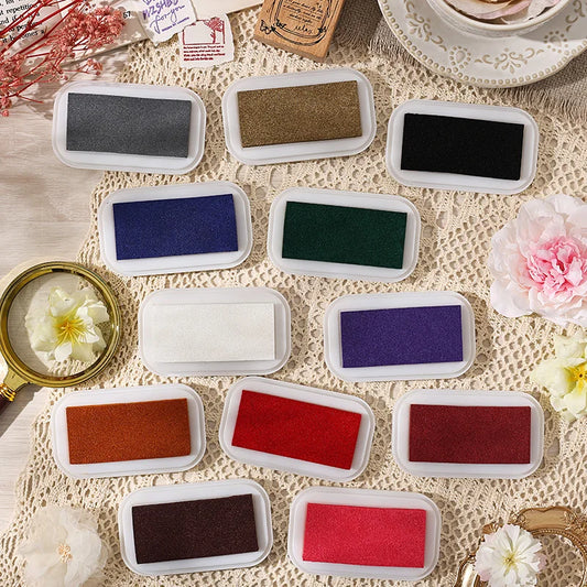 Retro Color Box ink for DIY Crafts Scrapbooking Ink Pads Rubber Wooden Stamps Inkpads Paper Decor Stationery Office Supplies