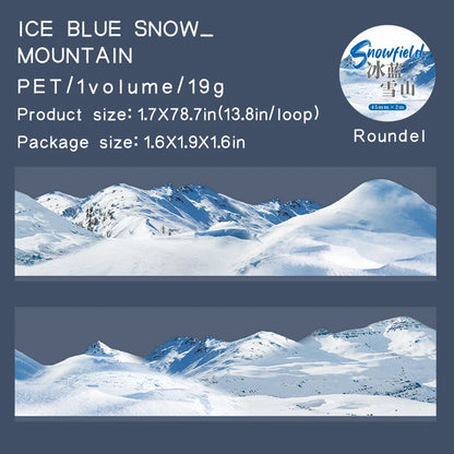 JIANQI 45mm*2m PET Winter snow scenery Tapes Stickers Creativity Hand Account Adhesive hand made Junk Journal Scrapbook Supplies