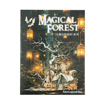 JIANQI 25 pcs Enchanted Forest Series PET material Decorative sticker Diary Album Scrapbooking material Junk Journal Supplies