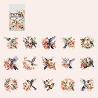 JIANQI 30pcs/pack PET Bird Theme Stickers DIY Scrapbooking Art Collage Photo Album Planner Decor Materials Sticker Stationery