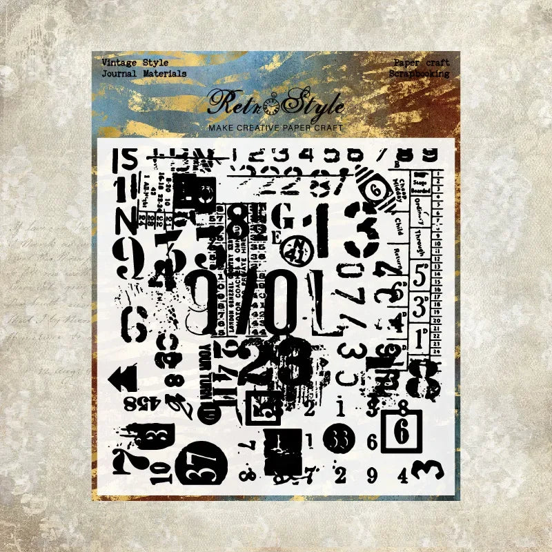 JIANWU Vintage Geometric Patterns Material Collage Transparent Silicone Stamp Creative DIY Journal Student Supplies Stationery