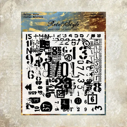 JIANWU Vintage Geometric Patterns Material Collage Transparent Silicone Stamp Creative DIY Journal Student Supplies Stationery