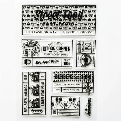 JIANWU 1 Pcs Transparent Silicone Seal Retro Stamp Aircraft Tower Building Clear Stamps Office Supplies Stamps DIY Stationery