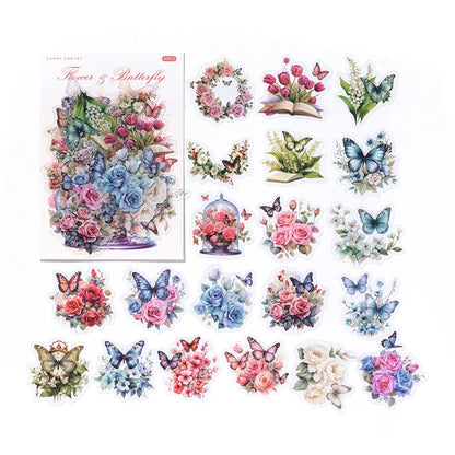 JIANQI 40 pcs Cute Style Cats animals Stickers aesthetic Decorative Diary Album Stationery Stick Labels Junk Journal Supplies