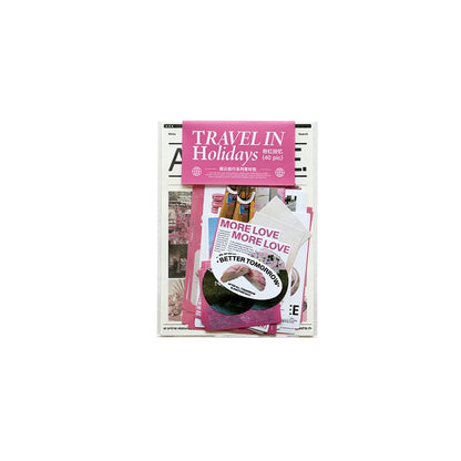 40 pcs Adhesive Sticker Pack landscape Stickers aesthetic Diary Album DIY Decorative Adhesive art marker Scrapbooking supplies