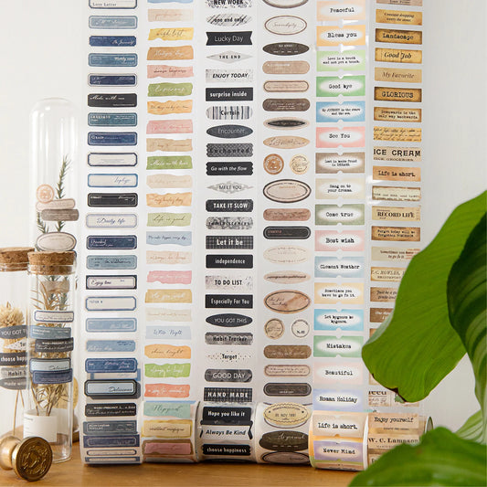 35mm*2m Vintage Washi Tapes 35cm Cycle DIY Scrapbooking Decor Junk Journal Collage Stationery Craft Tapes