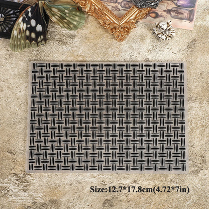 JIANWU Vintage Lace Flower Border Landscape material collage Plastic Embossed Concave Convex Plate Creative  Journal Stationery