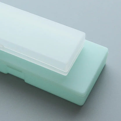 Pencil Cases School Office Simple Matte Transparent Plastic Box Frosted Pink Green White Pens Storage Stationery Supplies