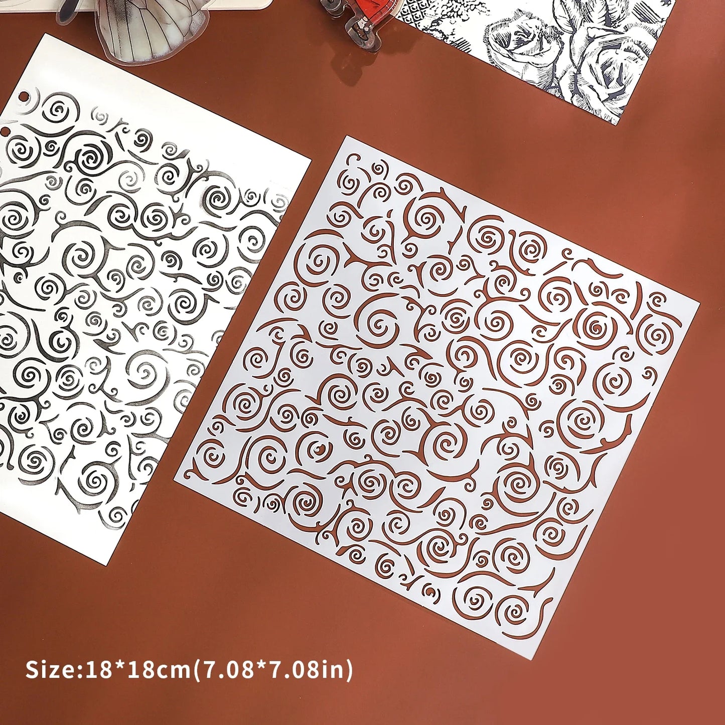 JIANWU Vintage Planetary Chart Symbol Border Flower Landscape Material Collage stamp Shading Board Creative Journal Stationery