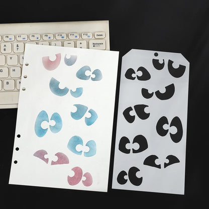 JIANWU Vintage Plant Flower Snowflake Halloween Christmas Material Embossed Stencil Masking Sheet Creative Journal Stationery