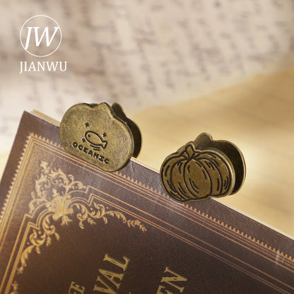 JIANWU Vintage Lady's Hand Alloy Clip Bill Clip Old Travel Note Clip Creative DIY Journal Tools Student Supplies Stationery