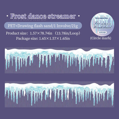 JIANQI 40mm*2m PET Frozen Adventure scenery Tapes Sticker Decorative collage Adhesive Diy Scrapbooking hand made Masking tape