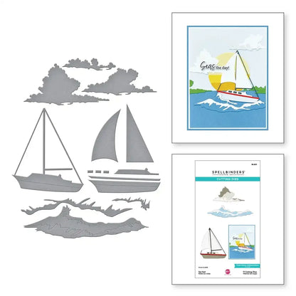 Santa Claus Sailboat Fish 2025 NEW Cutting Dies Scrapbook Diary Decoration Stencil Embossing Template DIY Greeting Card Handmade