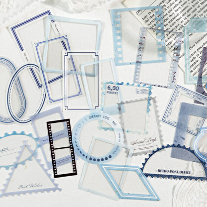 JIANQI 25pcs/pack Framework Decorative Stickers Scrapbooking Diary Deco Junk Journal Stationery Ins Style Stationery Stickers