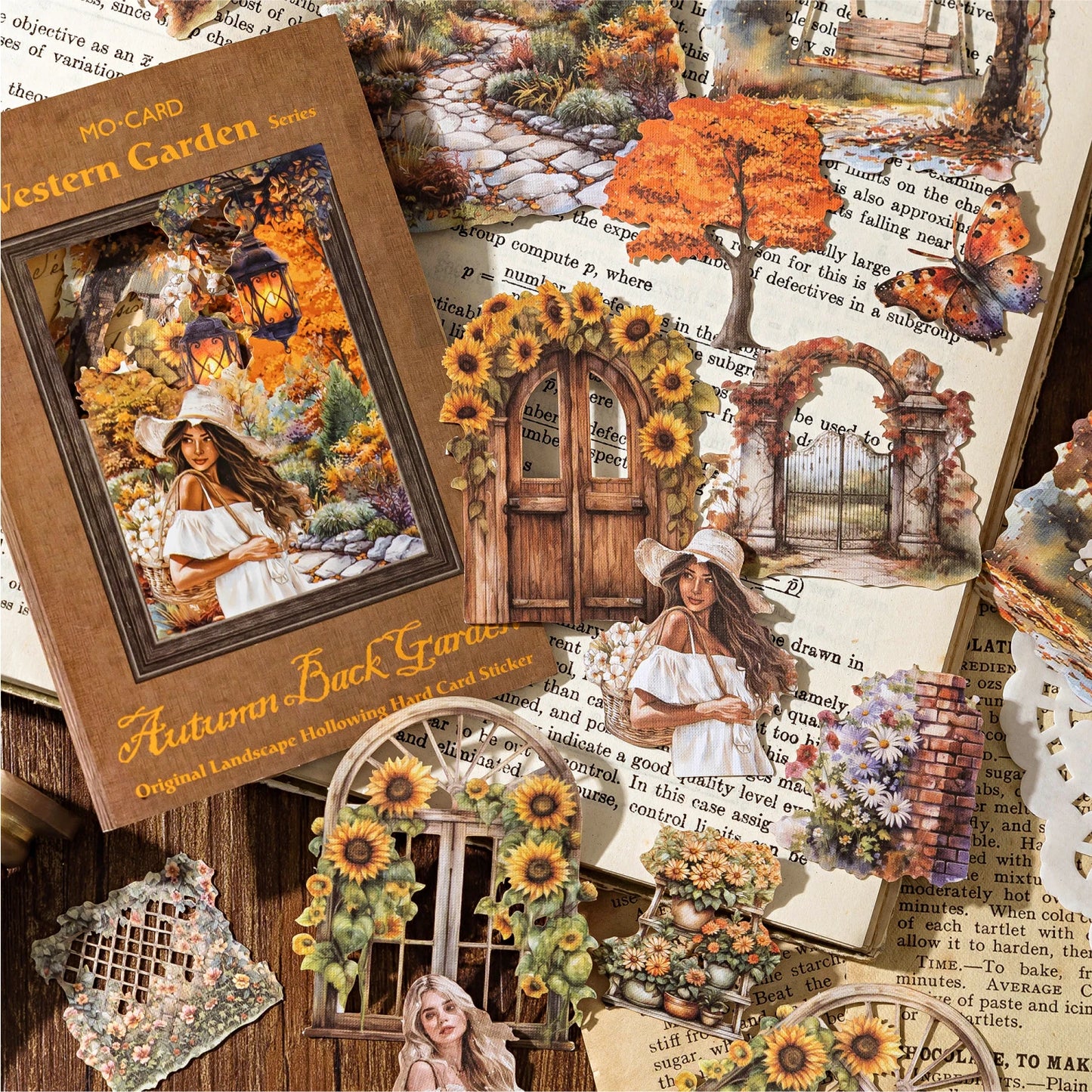 JIANQI 30 Sheets PET Landscape Stickers Four Seasons Scenery Decor handmade Scrapbooking Material Diary Album Craft Supplies