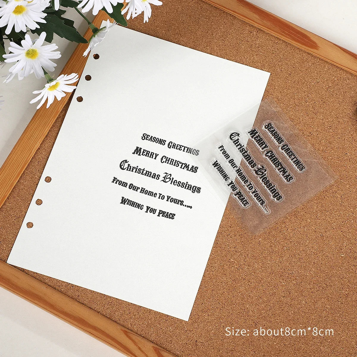 JIANWU Vintage Trees Snowflake Pattern Material Collage Transparent Silicone Stamp Creative DIY Student Supplies Stationery