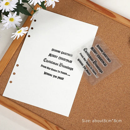 JIANWU Vintage Trees Snowflake Pattern Material Collage Transparent Silicone Stamp Creative DIY Student Supplies Stationery