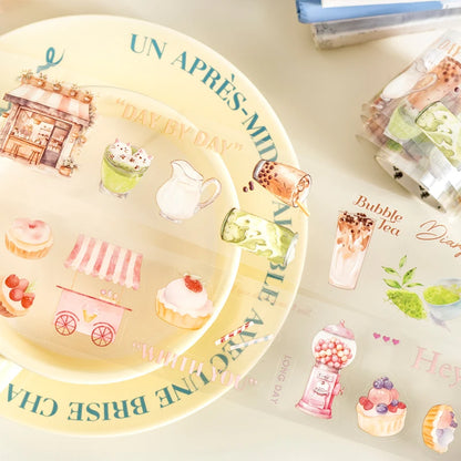 JIANQI 45mm*2m 1pc PET Tape Creativity Scrapbooking Hand Account Adhesive hand made Diy Junk Journal Supplies Craft Supplies
