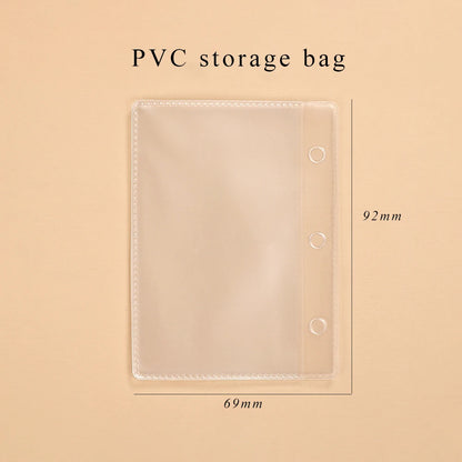 JIANWU Cute Mini 3 Ring Loose-leaf Book Transparent Portable Student Journal Binder Notebook Kawaii Stationery School Supplies