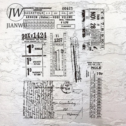JIANWU Vintage Plant Butterfly English Text Material Collage Transparent Silicone Stamp Creative DIY Student Supplies Stationery
