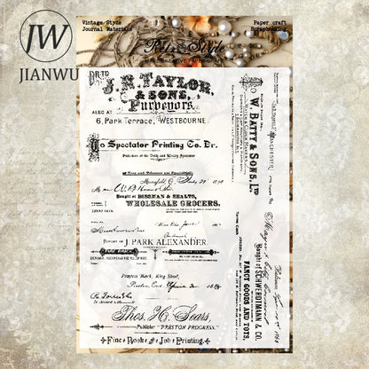 JIANWU Vintage Plant Landscaping Material Collage Transparent Silicone Stamp Creative DIY Journal Student Supplies Stationery