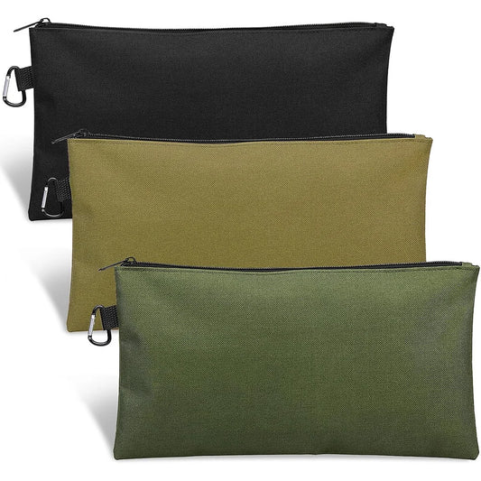 Waterproof Tool Bag Zipper Pouch Multi-Function Bag Wear-Resistant Tool Organizers for Camping Woodworking Electrician Gardening