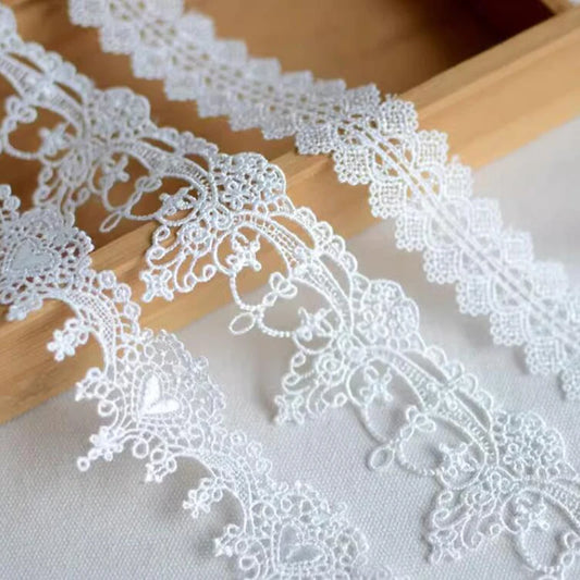 1 Yard Black White Gold Embroidery Luxury Lace Fabric  Ribbon DIY Clothing Wedding Decoration Home Sew On Trim  Applique