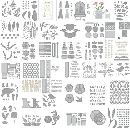 Flower 2025 NEW Cutting Dies Scrapbook Diary Decoration Stencil Embossing Template DIY Greeting Card Handmade