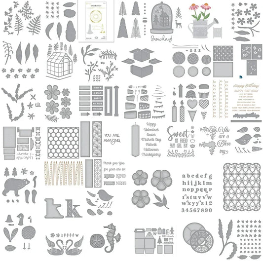Flower 2025 NEW Cutting Dies Scrapbook Diary Decoration Stencil Embossing Template DIY Greeting Card Handmade