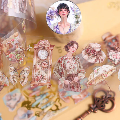 JIANQI 60mm*2m PET Girl's life Tapes Sticker Decorative collage Adhesive Diy Scrapbooking hand made Masking tape Stickers