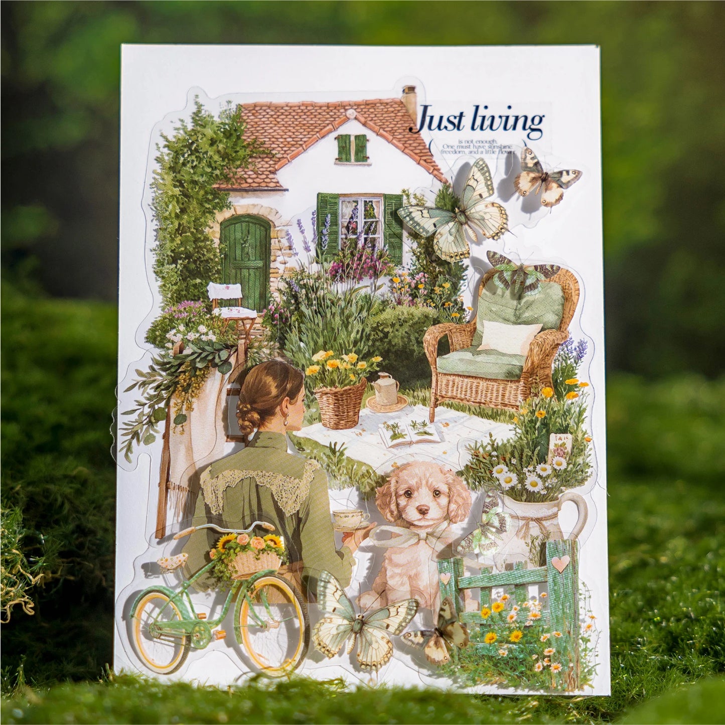 JIANQI 30 pcs INS Field life landscape Stickers Diy Diary Scrapbooking Stickers Festival Birthday Party Gift Decorations Labels