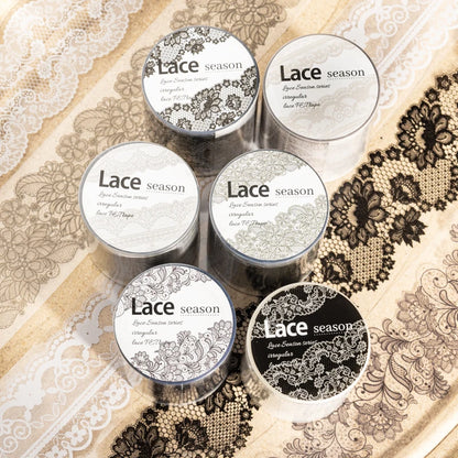 JIANQI 4cm*2m Flowers Lace PET Tapes DIY Scrapbooking Collage Stattionery Junk Journal School Supplies Decor Aesthetics Tapes