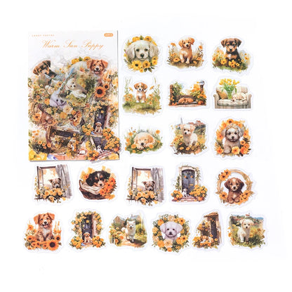 JIANQI 40 pcs Cute Style Cats animals Stickers aesthetic Decorative Diary Album Stationery Stick Labels Junk Journal Supplies