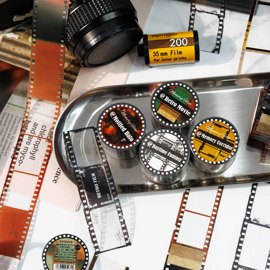 JIANQI 30mm*2m PET Transparent Tapes Memory Film DIY Scrapbooking Art Collage Photo Album Journal Tapes Creative Stationery