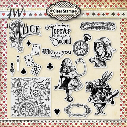 JIANWU Vintage Character English Text Material Collage Transparent Silicone Stamp Creative Journal Student Supplies Stationery